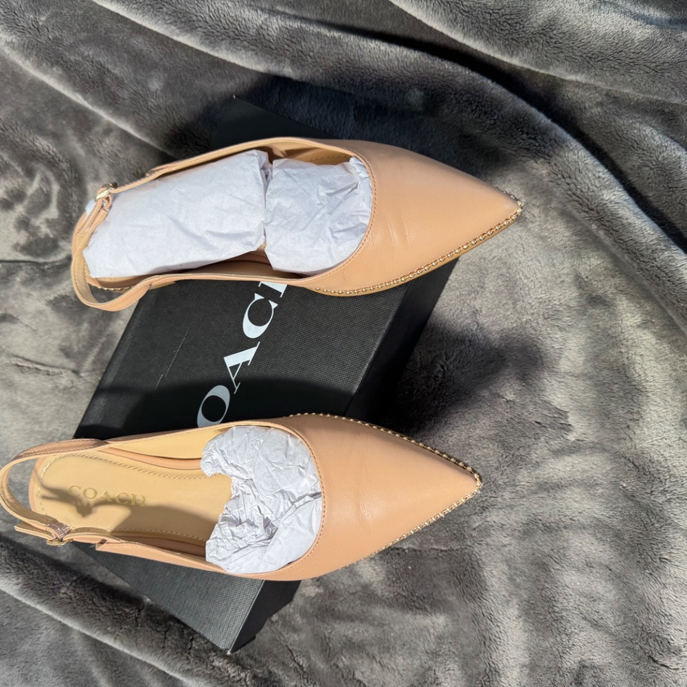 Coach Vae Leather Skimmer Slingbacks – Size 8.5B - Picture 2 of 6